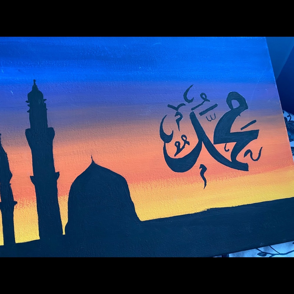 Beautiful sunset painting